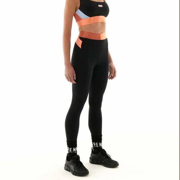 P.E Nation BACK SWING LEGGING IN BLACK Orange Activewear Size XS - Picture 5 of 12
